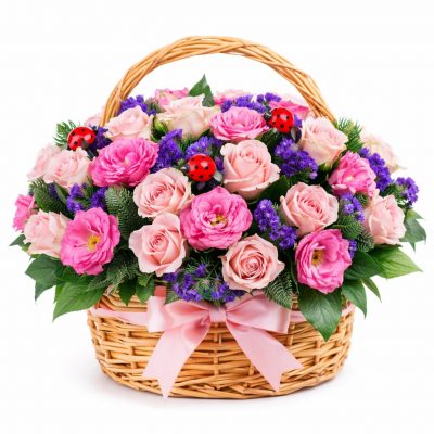 Корзина с цветами «Шепот небес»